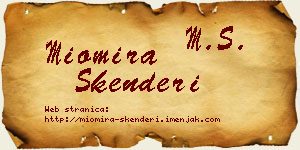 Miomira Skenderi vizit kartica
